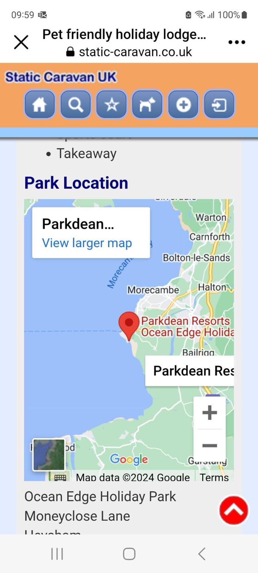Q8 Ocean Edge Caravan Park Heysham Eksteriør bilde